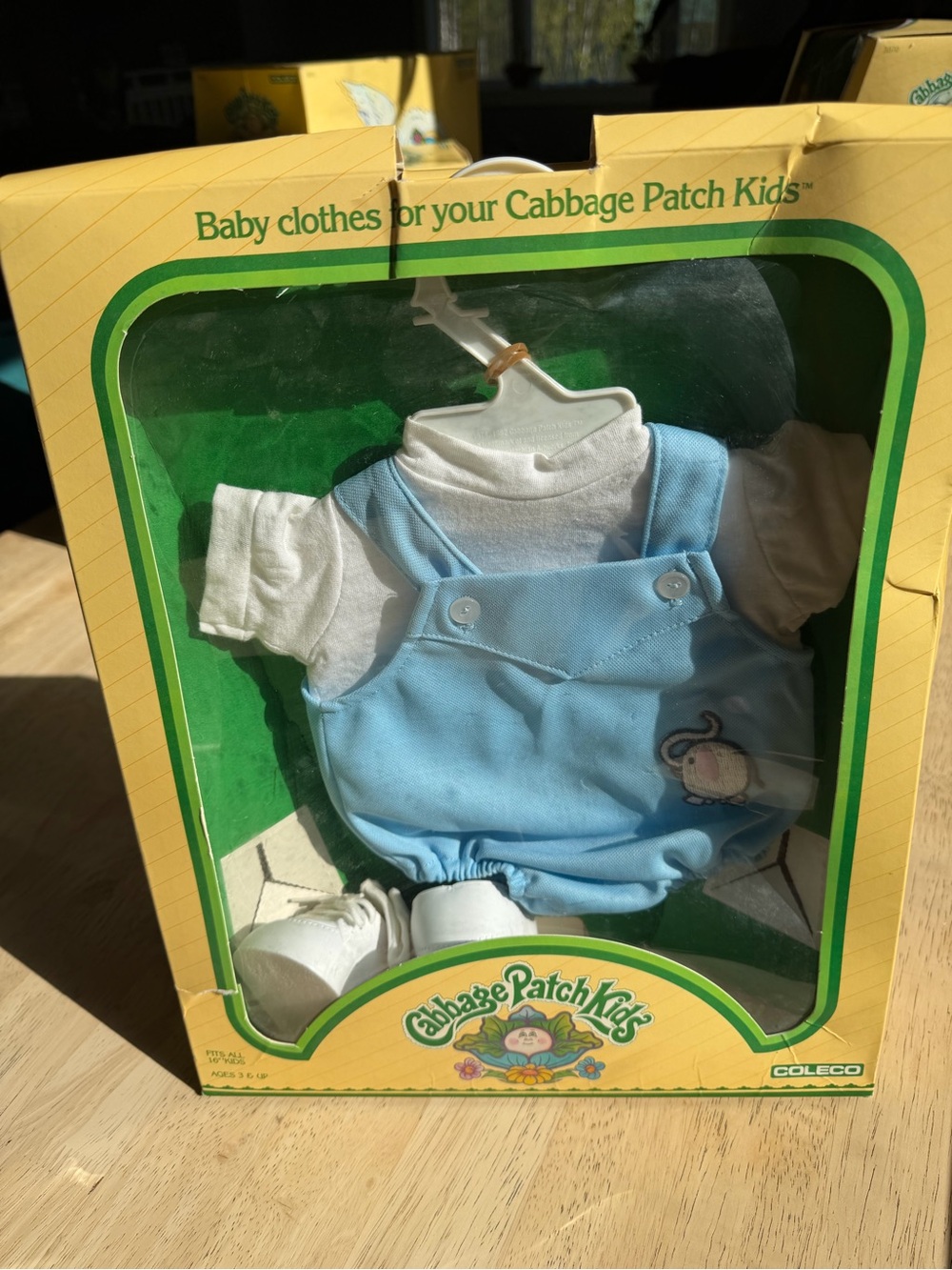 Vintage Cabbage Patch Kids blue overalls and shoes